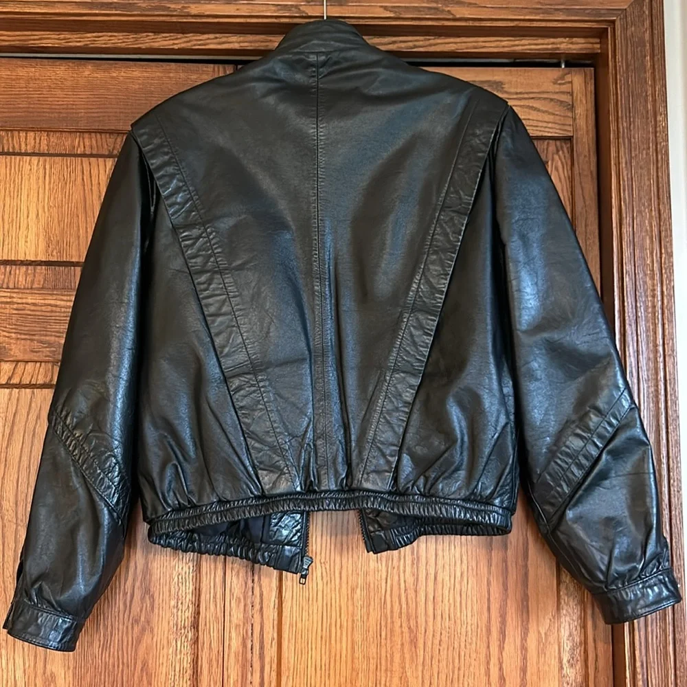 Wilsons Suede & Leather-Black Leather Jacket-Size 12-Excellent Condition - Picture 2 of 11